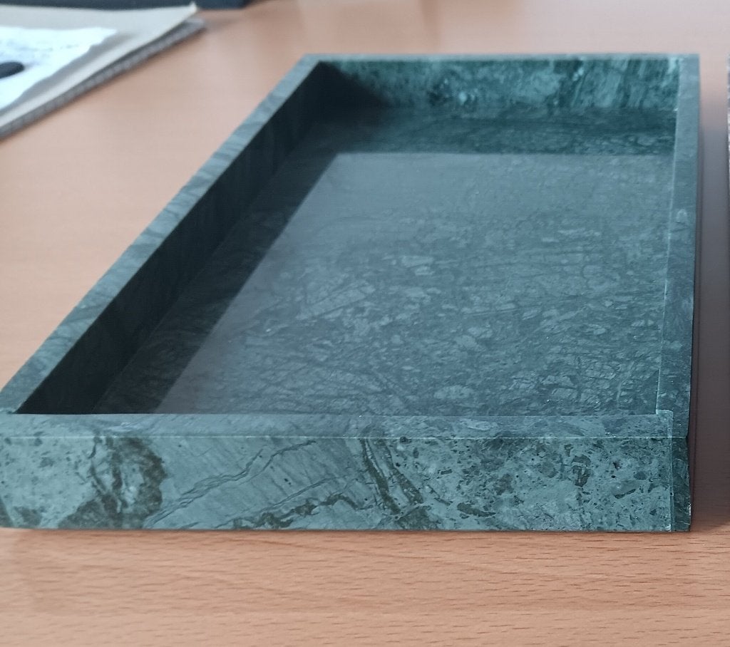 mooi marmer/natuursteen plateau, in de kleur groen, Huis en Inrichting, Woonaccessoires | Schalen en Manden, Ophalen, Rechthoekig