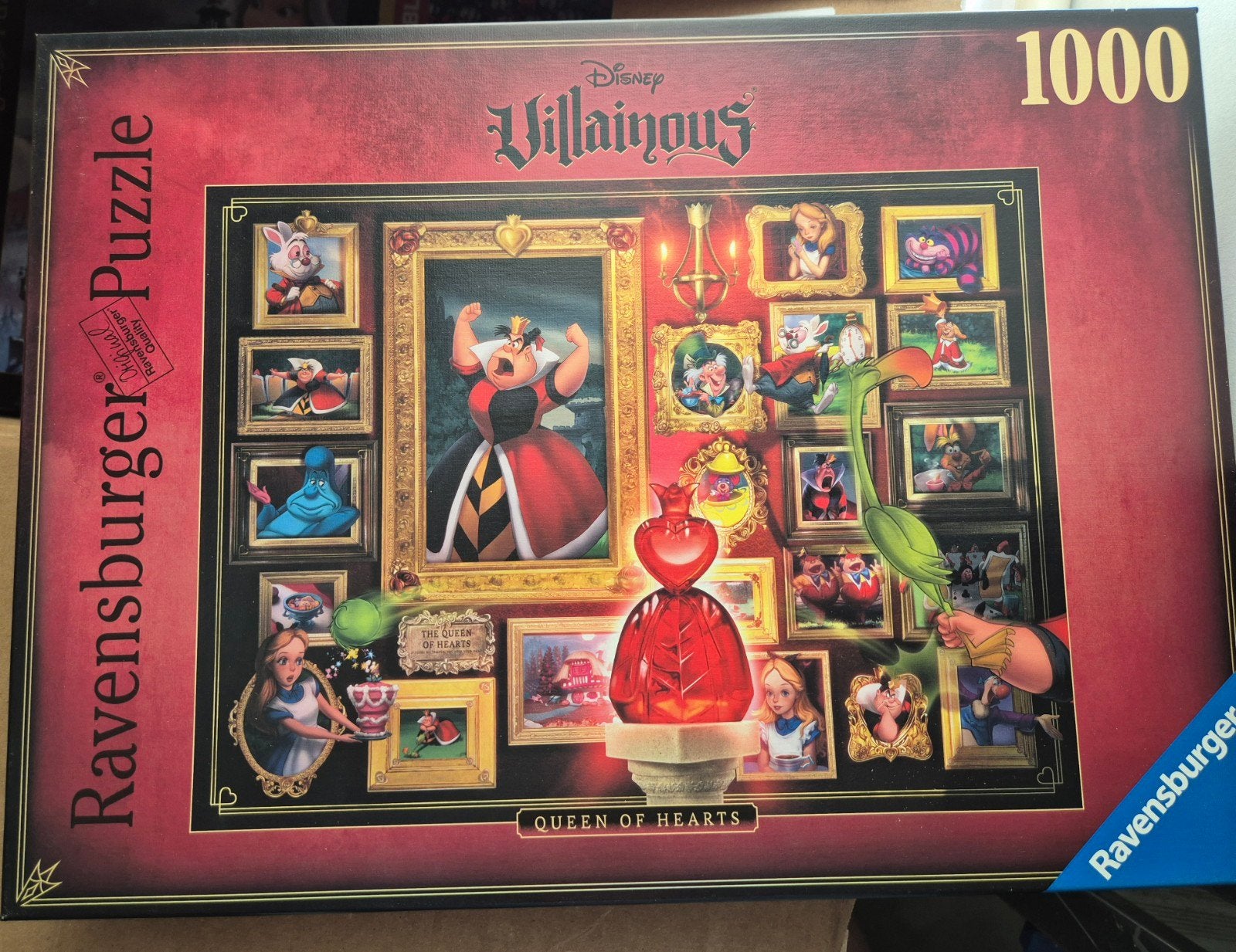 Ravensburger Disney Villainous Queen of Hearts 1000 stukjes, Ophalen, 500 t/m 1500 stukjes, Zo goed als nieuw, Legpuzzel
