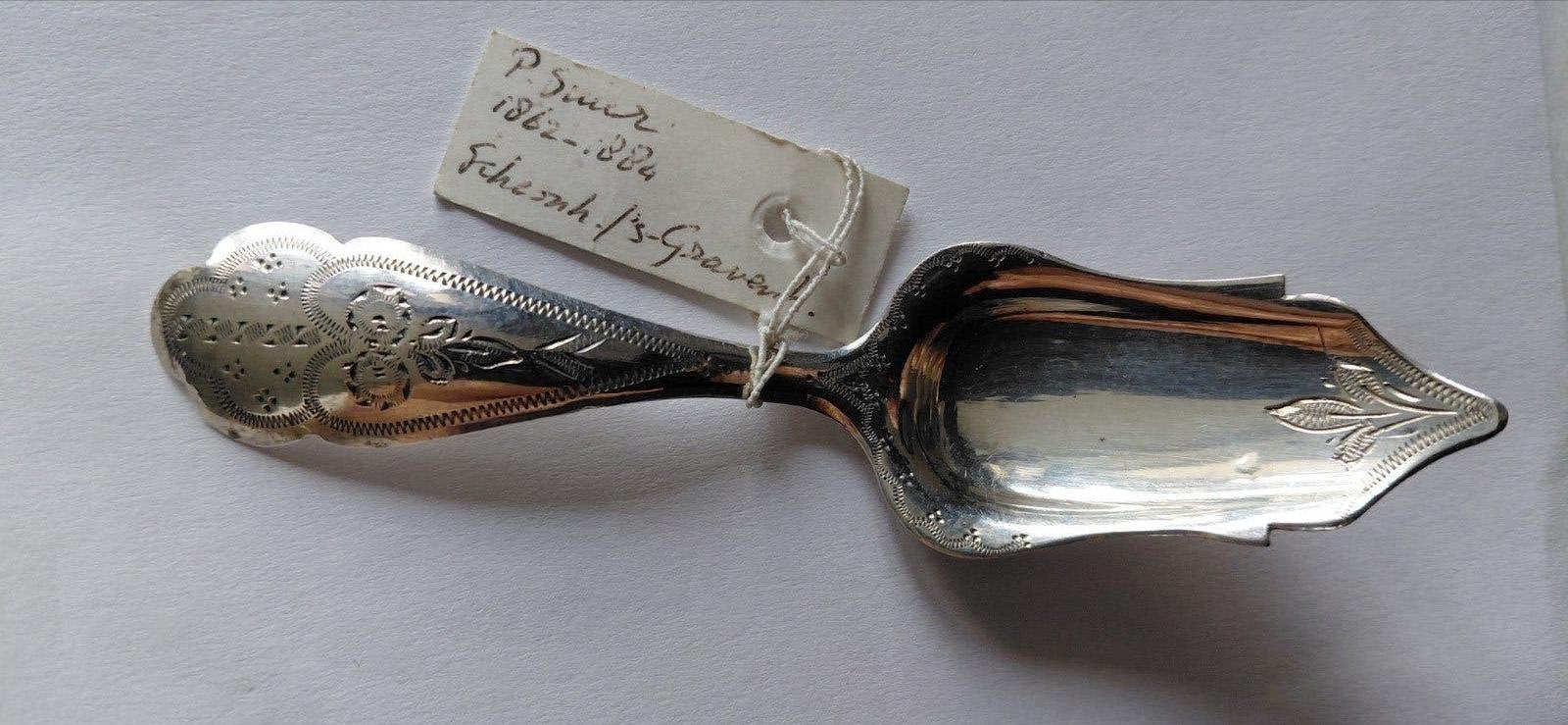 Antiek zilveren suikerschepje, Antiek en Kunst, Ophalen of Verzenden, Zilver