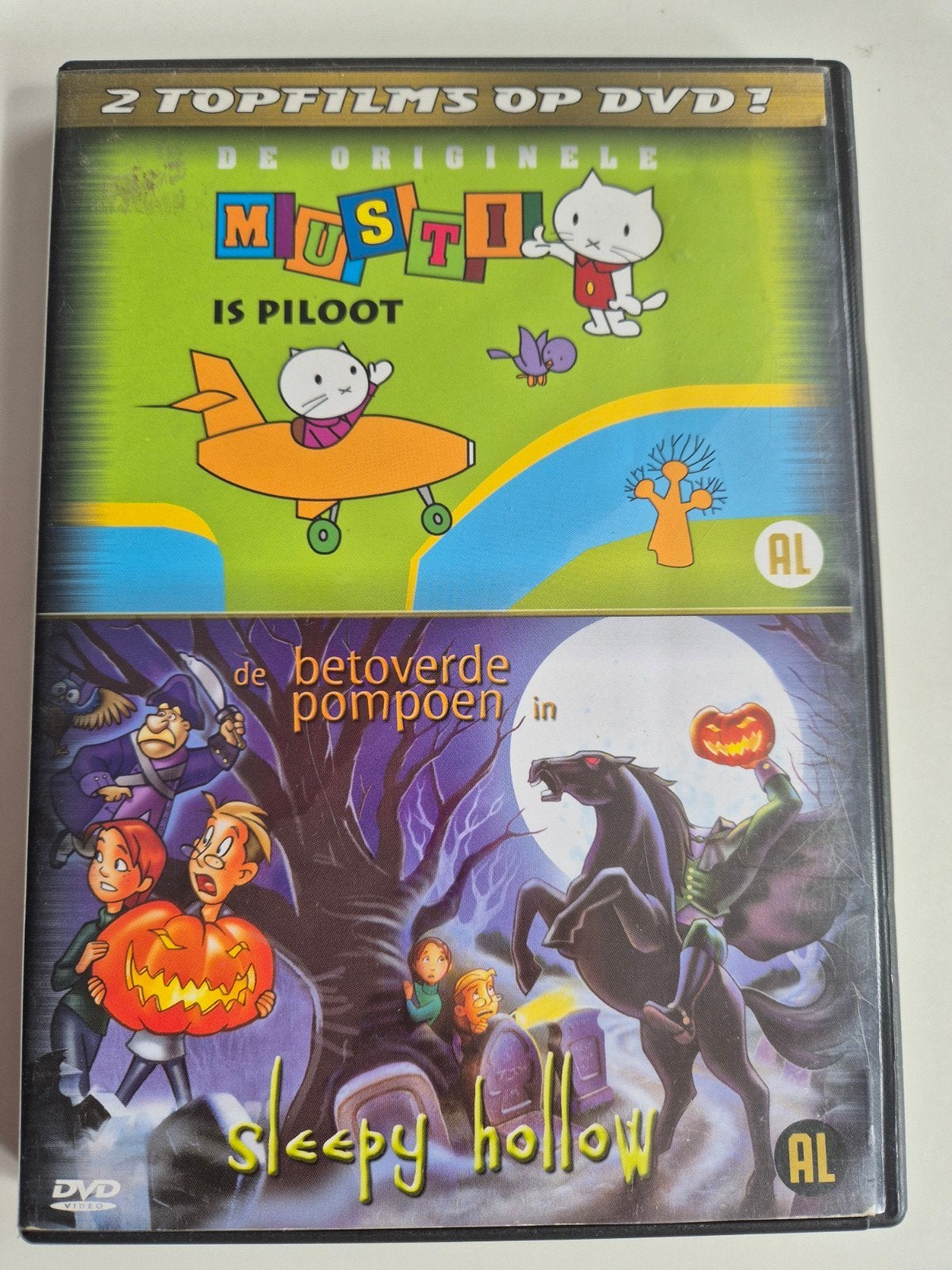 Musti is Piloot / De Betoverde Pompoen DVD, Avontuur, Gebruikt, Alle leeftijden, Ophalen of Verzenden