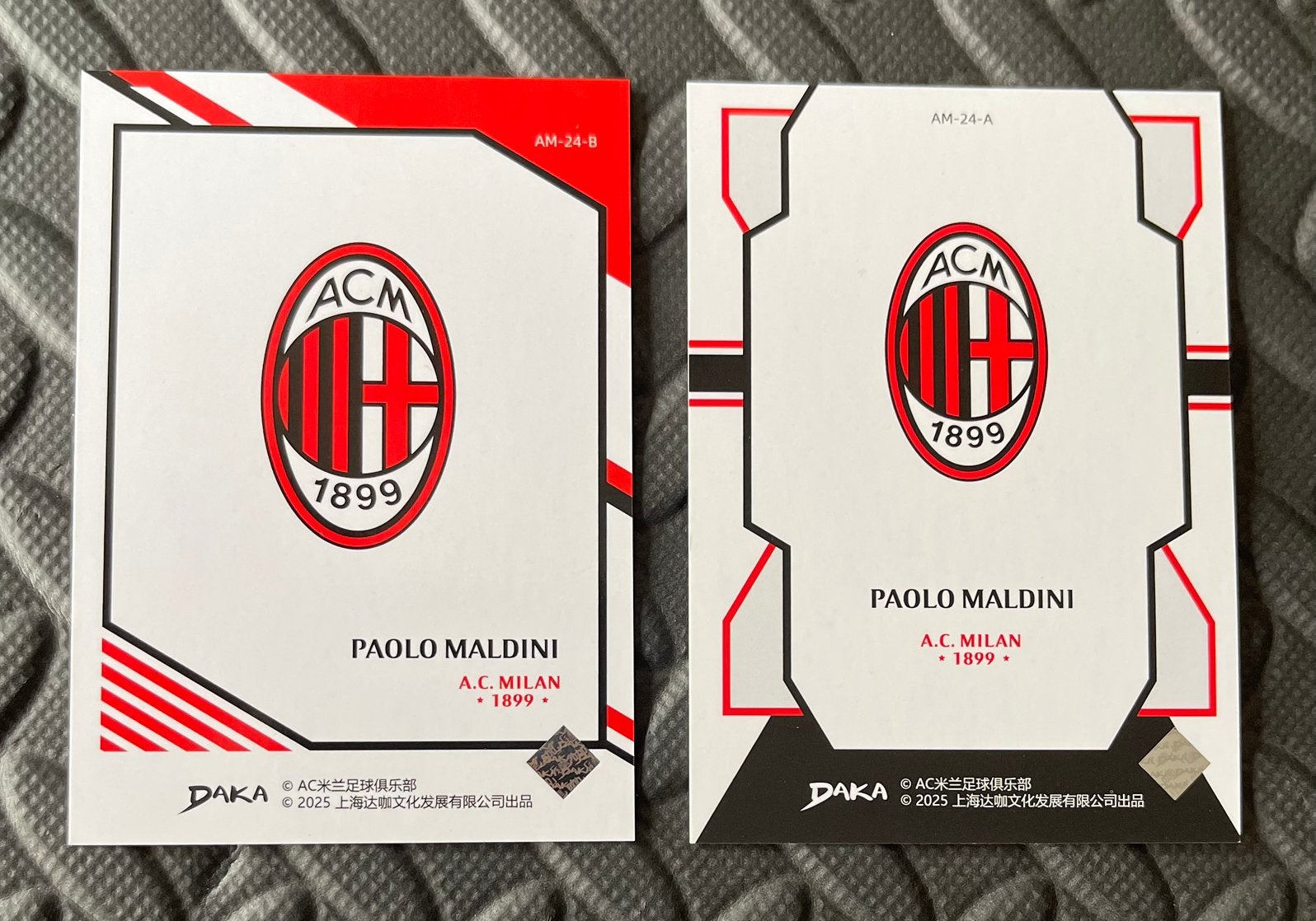 2025 Daka AC Milan Paolo Maldini AM-24-A/B Set, Ophalen of Verzenden, Nieuw, Buitenlandse clubs, Poster, Plaatje of Sticker