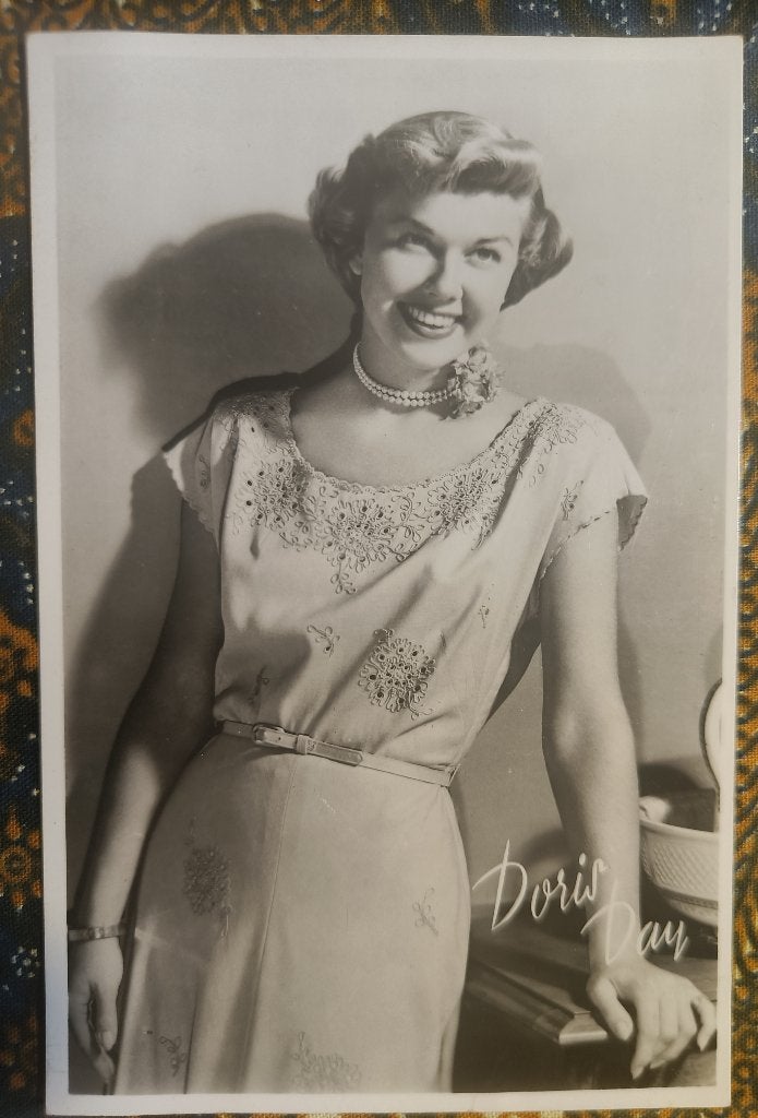DORIS DAY ANSICHTKAART 9 KAART FOTO VINTAGE retro, Verzenden, 1940 tot 1960, Ongelopen, Sterren en Beroemdheden