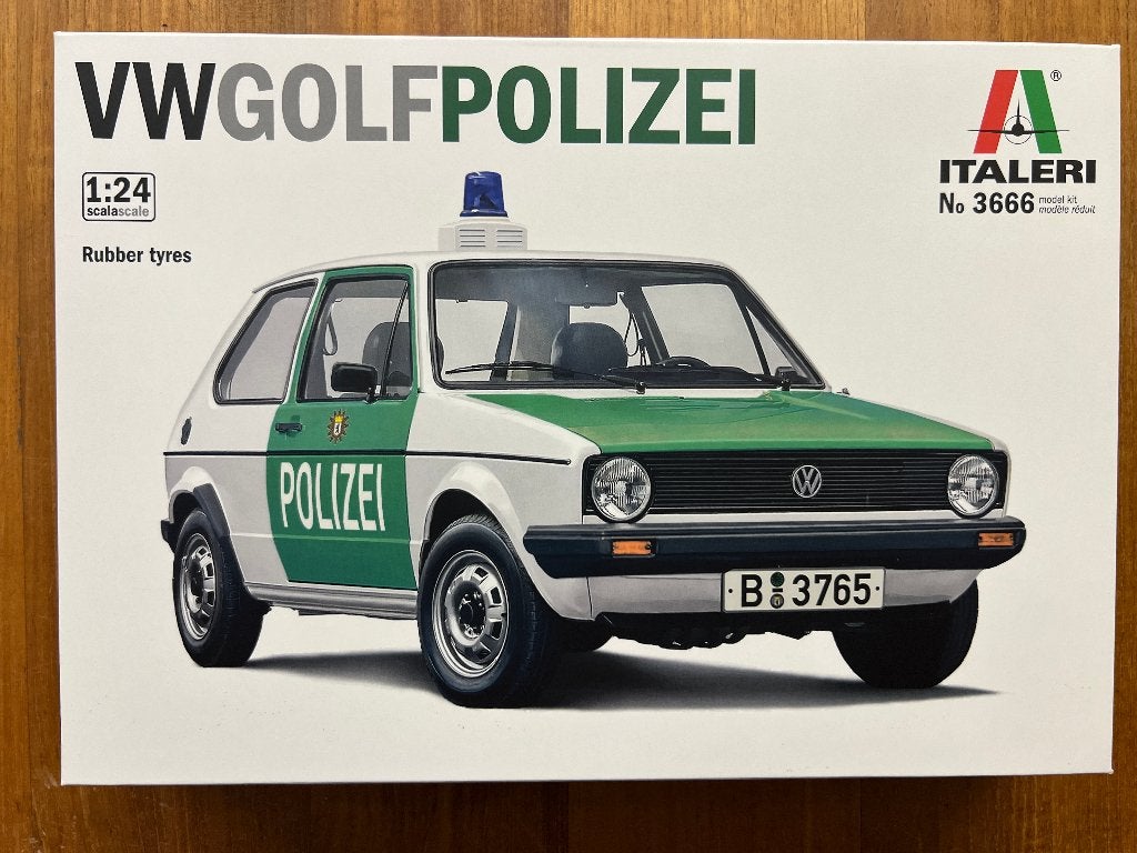 Italeri VW Golf Polizei 1:24 bouwpakket – 3666, Groter dan 1:32, Nieuw, Ophalen of Verzenden, Italeri