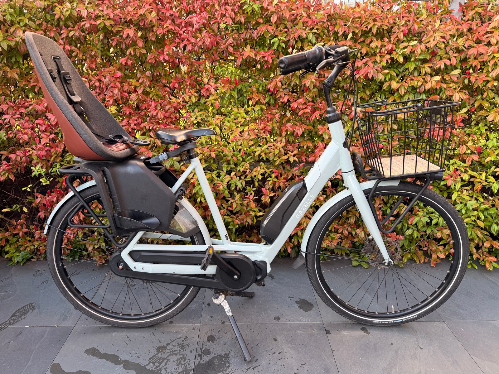 Gazelle C7 HMB e-bike met Basil mandje, Gebruikt, Ophalen of Verzenden, 51 tot 55 cm, 50 km per accu of meer