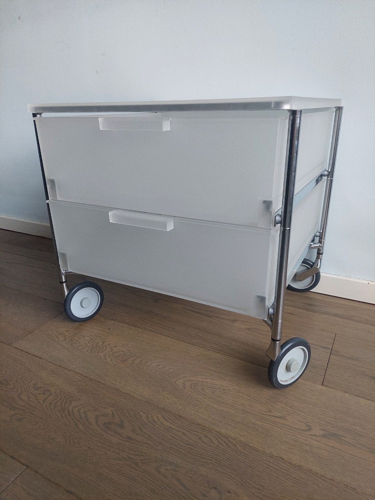 Kartell Mobil trolley met 2 lades - Wit/Transparant, Ophalen, Gebruikt