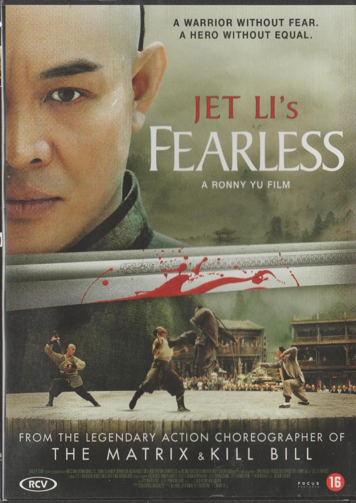 41) Fearless: met Jet Li, Collin Chou en Mosato Harada, Vanaf 16 jaar, Ophalen of Verzenden, Gebruikt, Actie