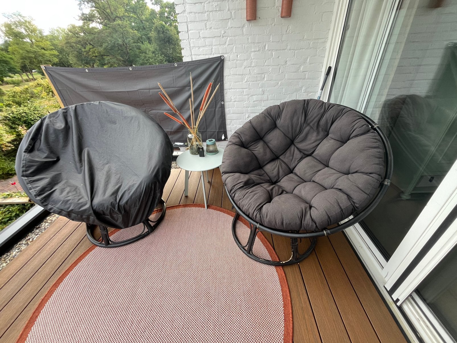 Papasan stoelen, Ophalen, Gebruikt