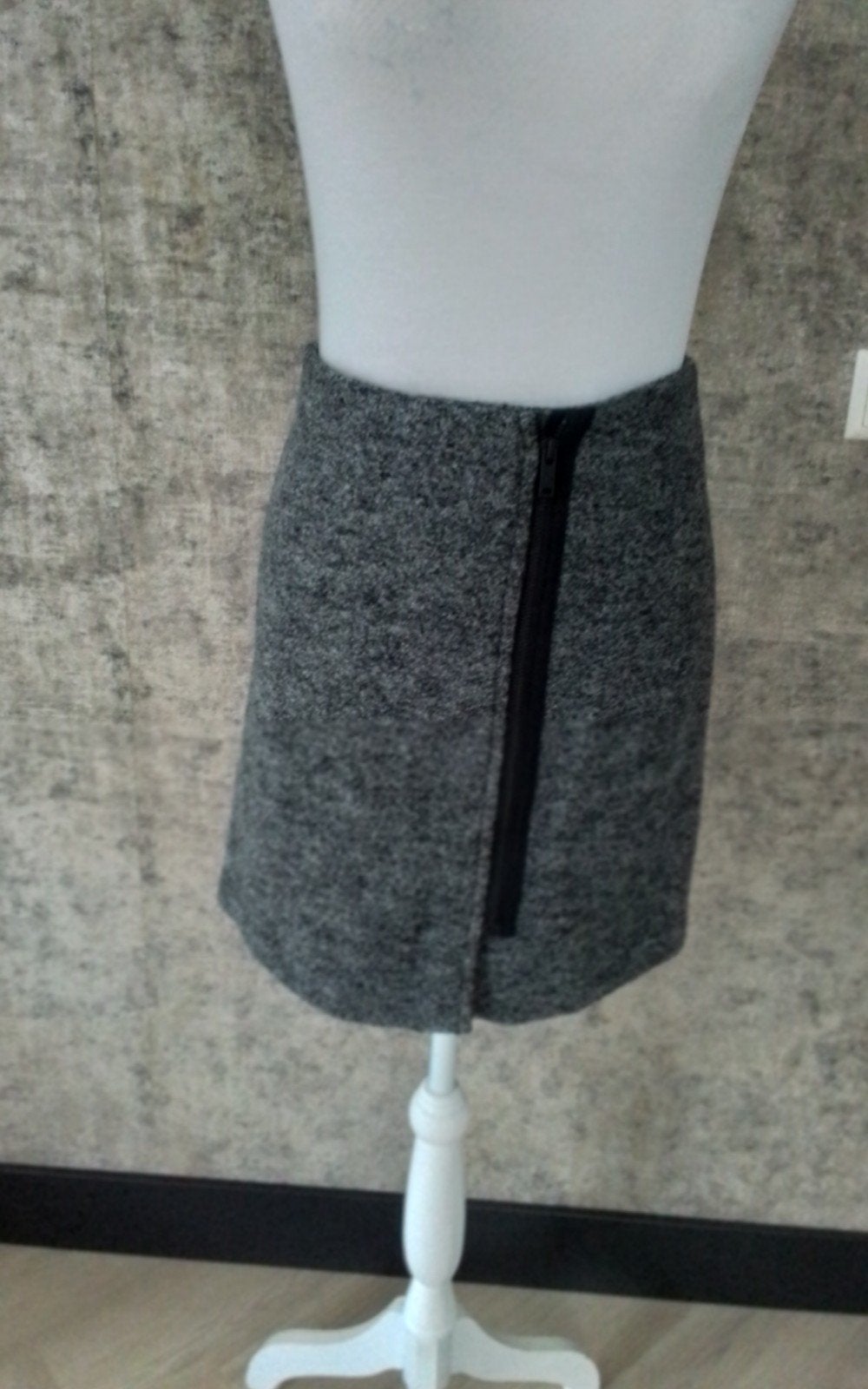 Nieuwe gemêleerde gevoerde najaars/winterrok Sandwich, Maat 38/40 (M), Zwart, Nieuw, Ophalen of Verzenden