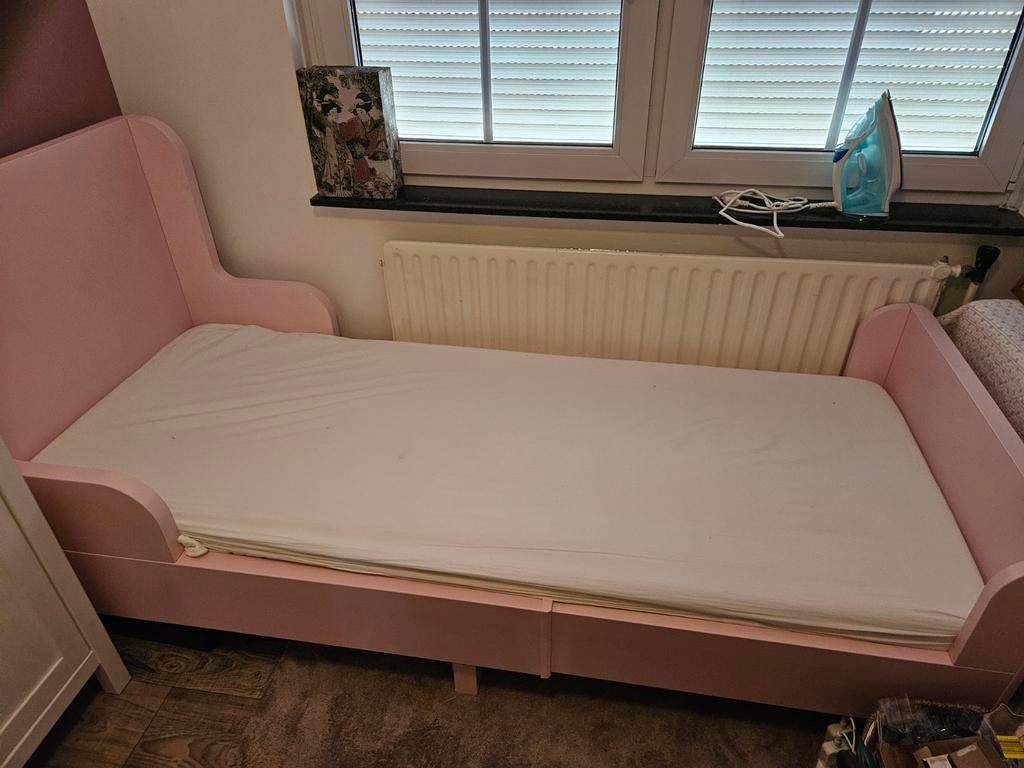 Ikea Busunge meegroeibed 80x200cm met nieuw matras, Ophalen
