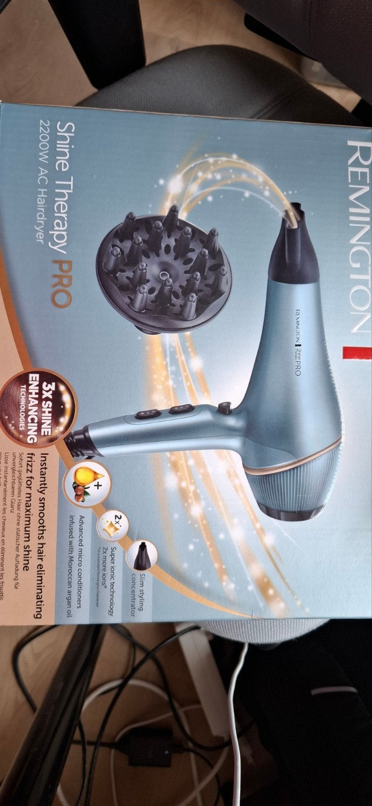 Remington Shine Therapy PRO 2200W AC Föhn, Ophalen of Verzenden, Nieuw, Haarverzorging