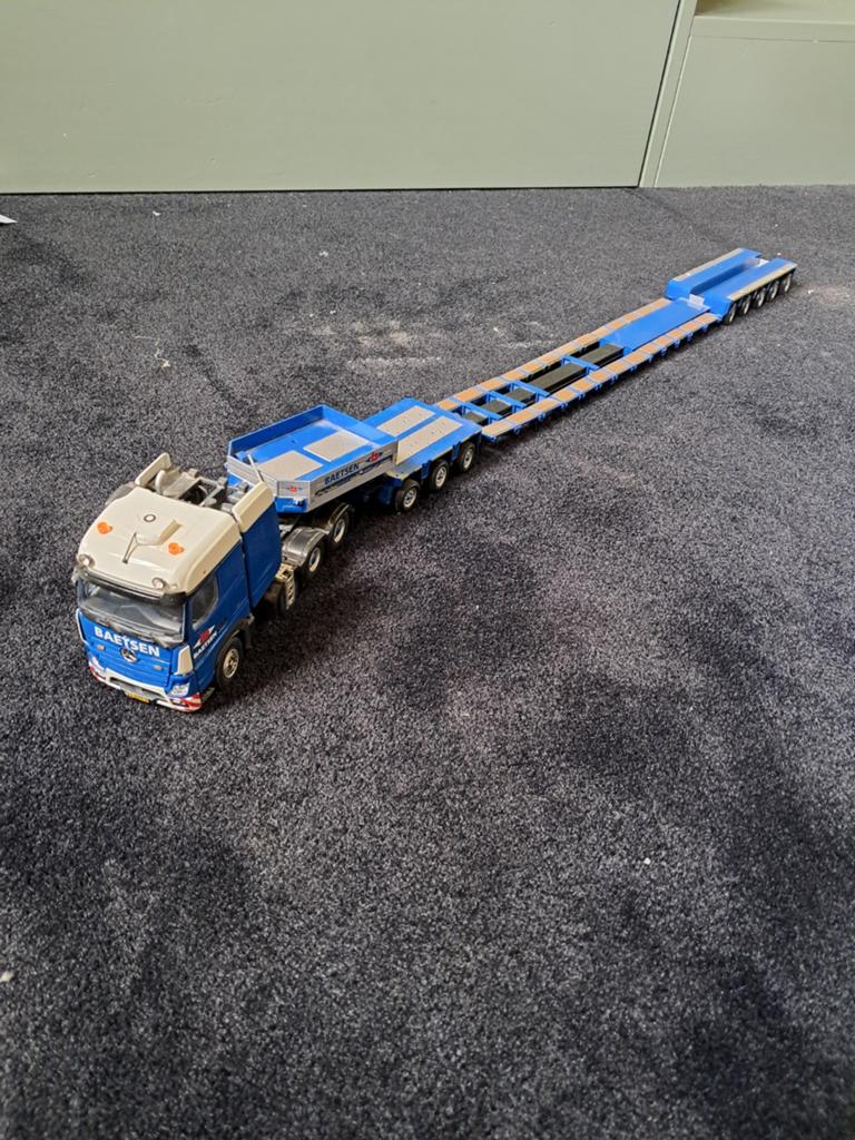 Baetsen Scania met uitschuifbare dieplader model, Ophalen, Zo goed als nieuw, Bus of Vrachtwagen, Wsi