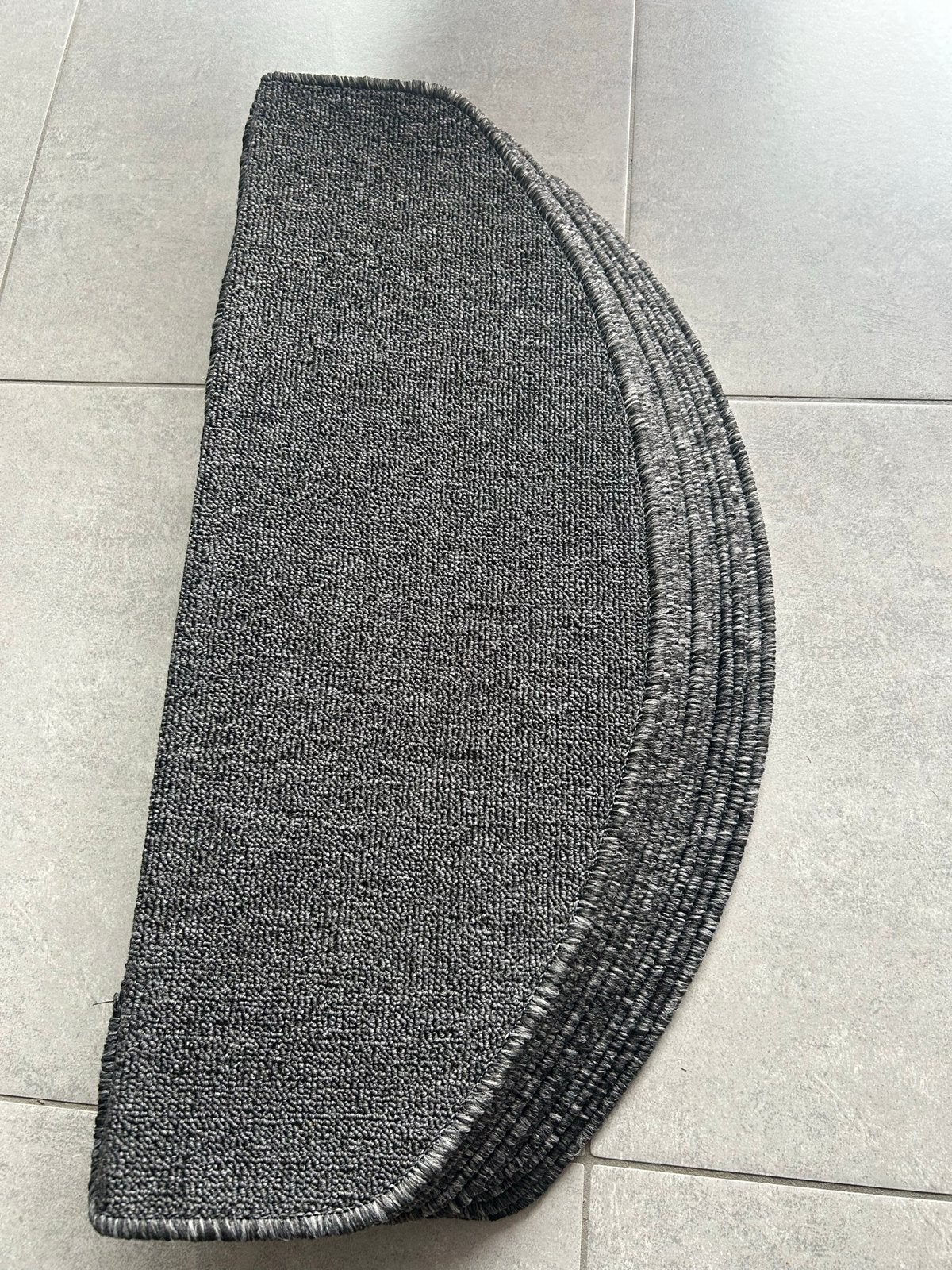 Set van 15 Antraciet Halvemaan Trapmatten, Ophalen, Minder dan 50 cm, 50 tot 100 cm, Nieuw