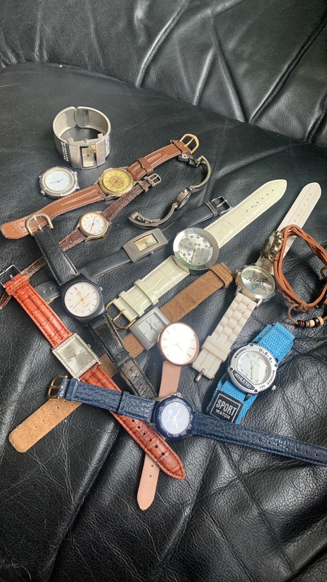Verzameling 15 horloges loop of sloop, Sieraden, Tassen en Uiterlijk, Horloges | Antiek, Ophalen of Verzenden, Overige materialen