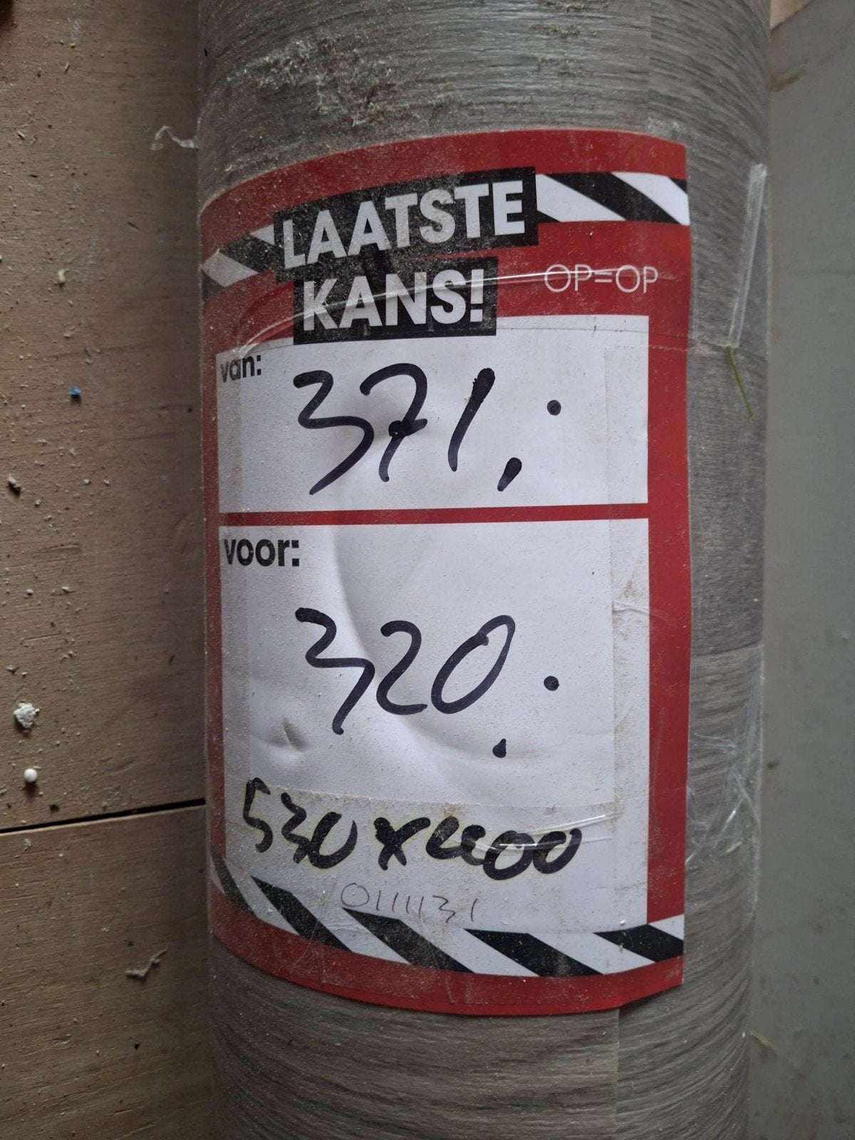 kwantum vloer zeil, Ophalen, Nieuw, Piepschuim (Tempex), 15 m² of meer