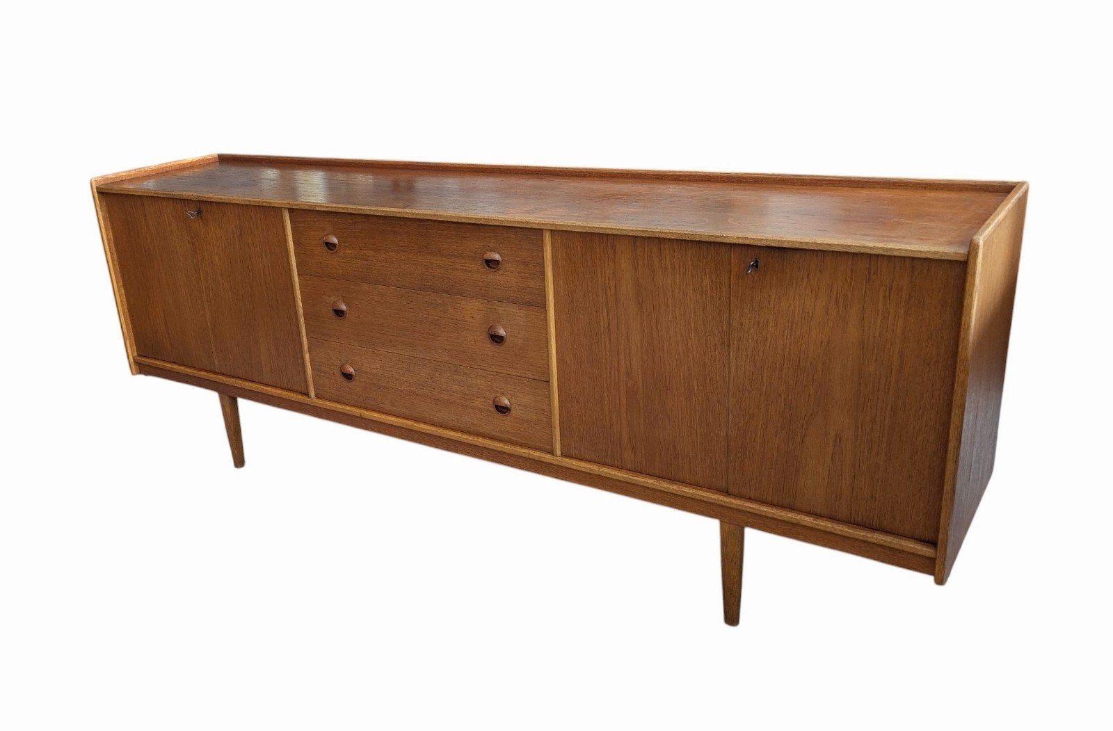 Vintage design retro scandinavisch sideboard dressoir, Ophalen, ., Teakhout, Zo goed als nieuw