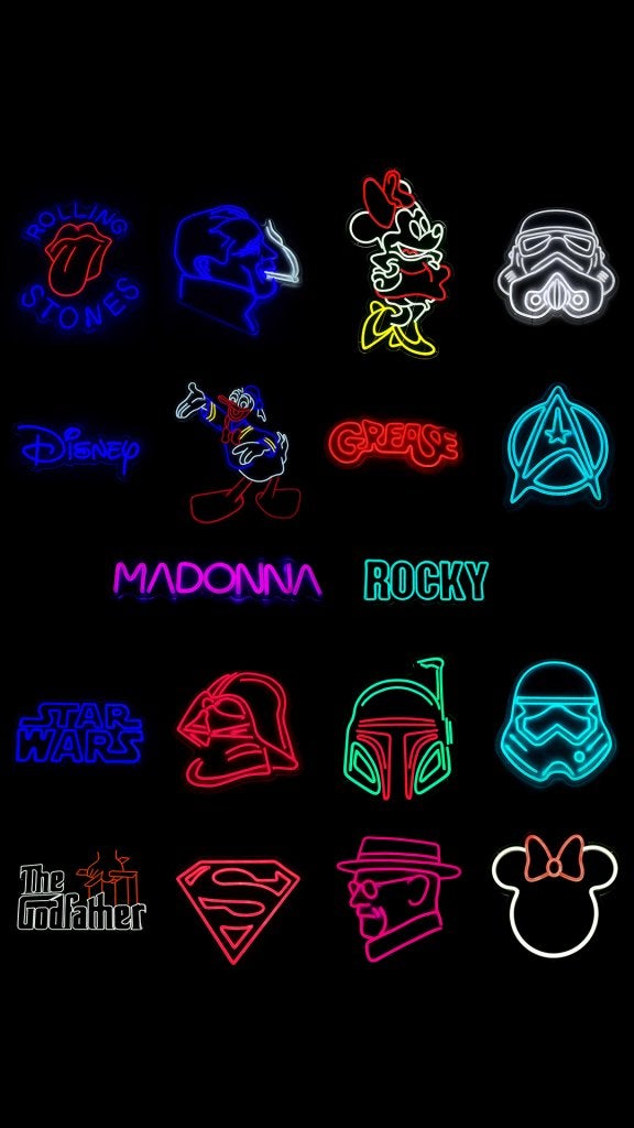 DIVERSE LED NEON SIGN - FILM / MUZIEK, Niet ingevuld, Lichtbak of (neon) lamp, Niet ingevuld, Nieuw