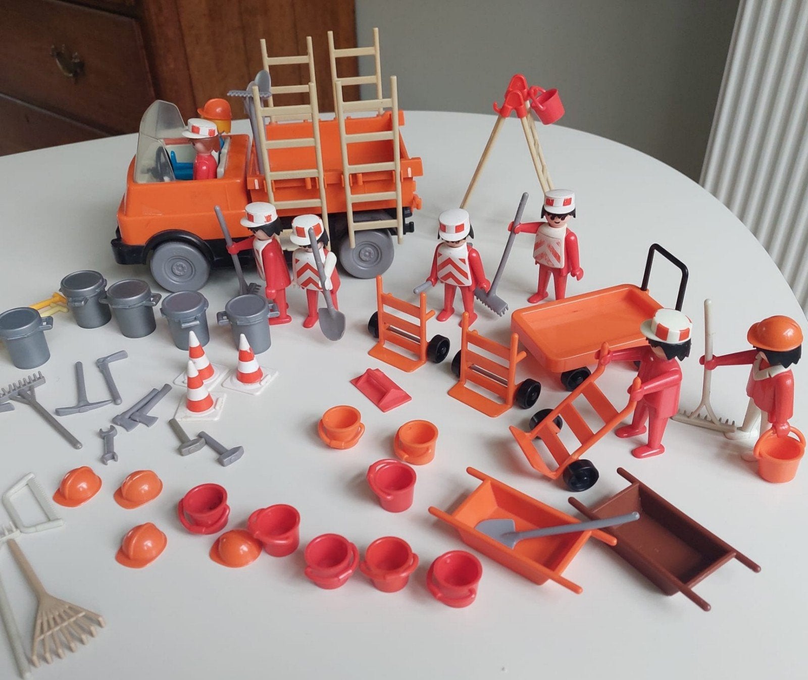 Playmobil 3203 wegwerkers met kiepauto, Kinderen en Baby's, Speelgoed | Playmobil, Ophalen of Verzenden, Gebruikt
