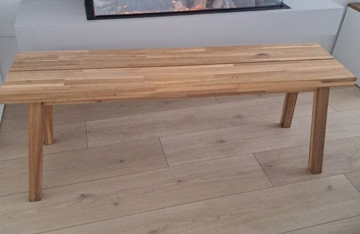 IKEA SKOGSTA Bankje, Huis en Inrichting, Ophalen, Zo goed als nieuw, Hout, Modern, Scandinavisch