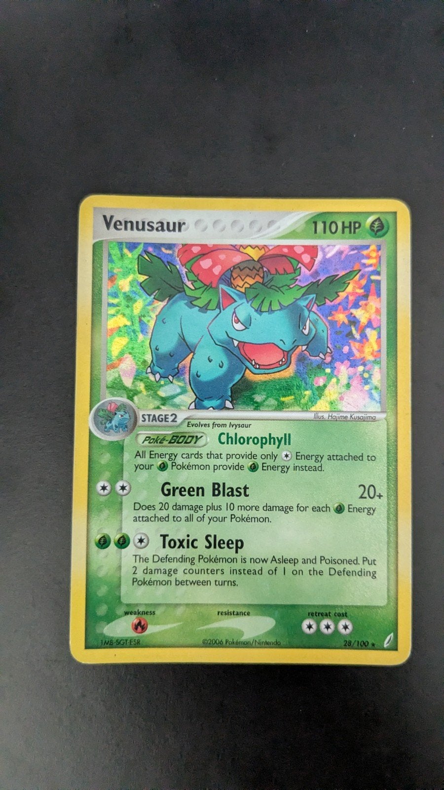 Pokémon Venusaur 28 Holo, Ophalen of Verzenden, Gebruikt, Losse kaart, Foil