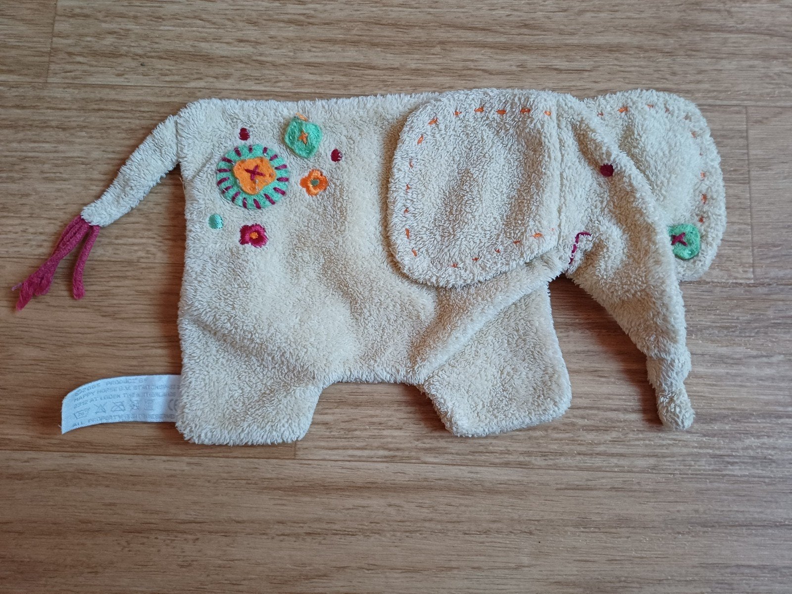 happy horse olifant doekje knuffeldoekje labeldoekje beige, Ophalen of Verzenden