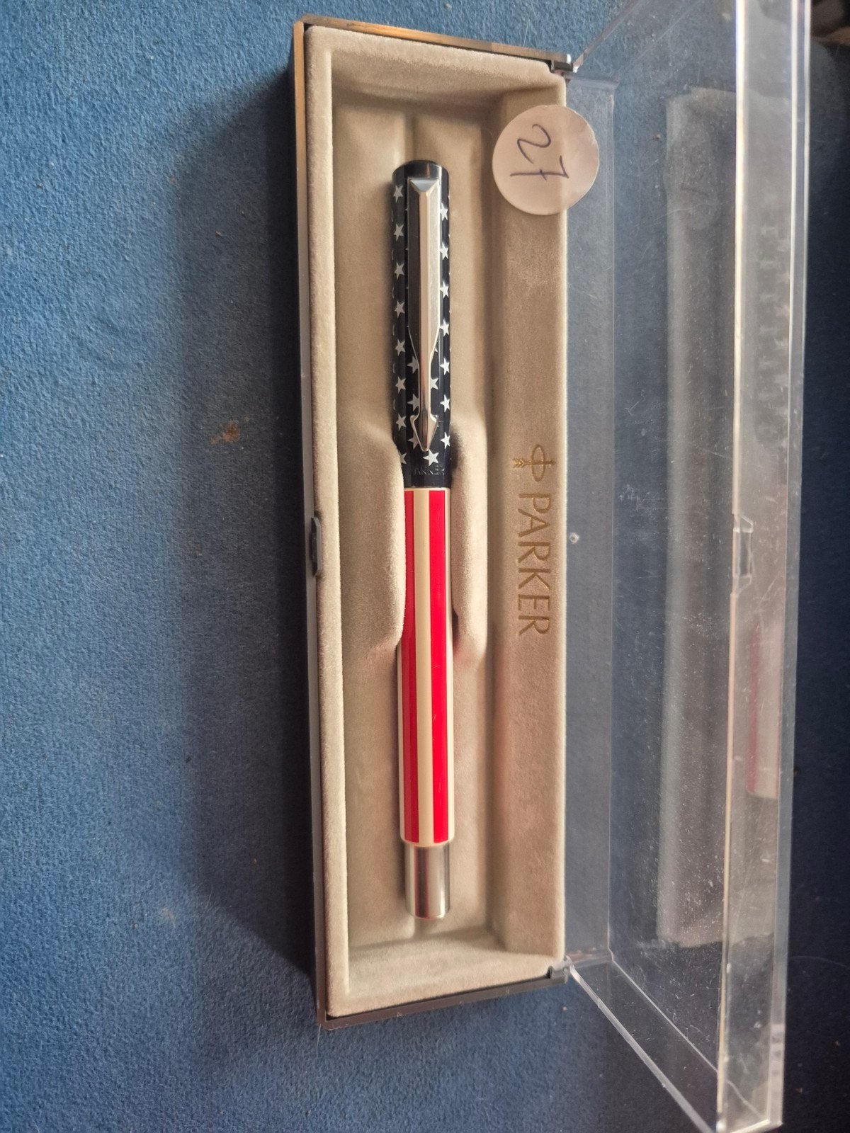 Parker pen met Amerikaanse vlag design, Ophalen of Verzenden