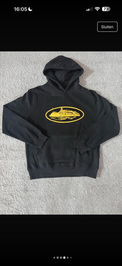 Corteiz hoodie, maat M, Verzenden, Zo goed als nieuw, Zwart