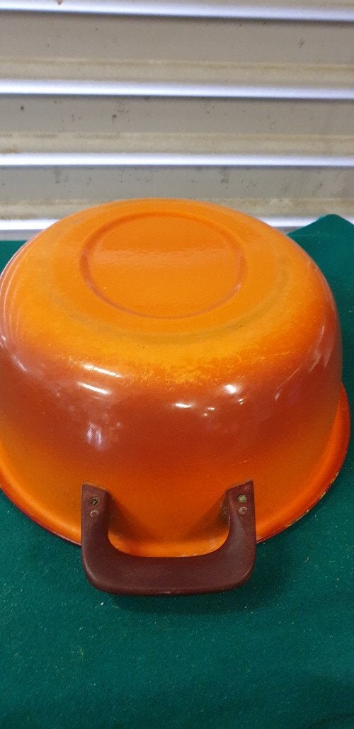 emaille pan oranje met kunststof grepen ovaal, Ophalen of Verzenden, 'T Olde Gre-j, Info@toldegrej.nl, Endepoelstraat 20f Didam