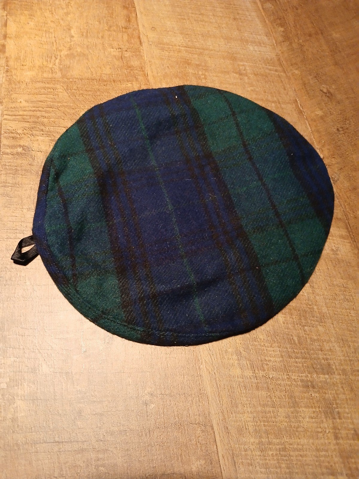 Nieuwe verstelbare baret in groen/blauw Schots ruitpatroon, Hoed, Nieuw, Onbekend, One size fits all