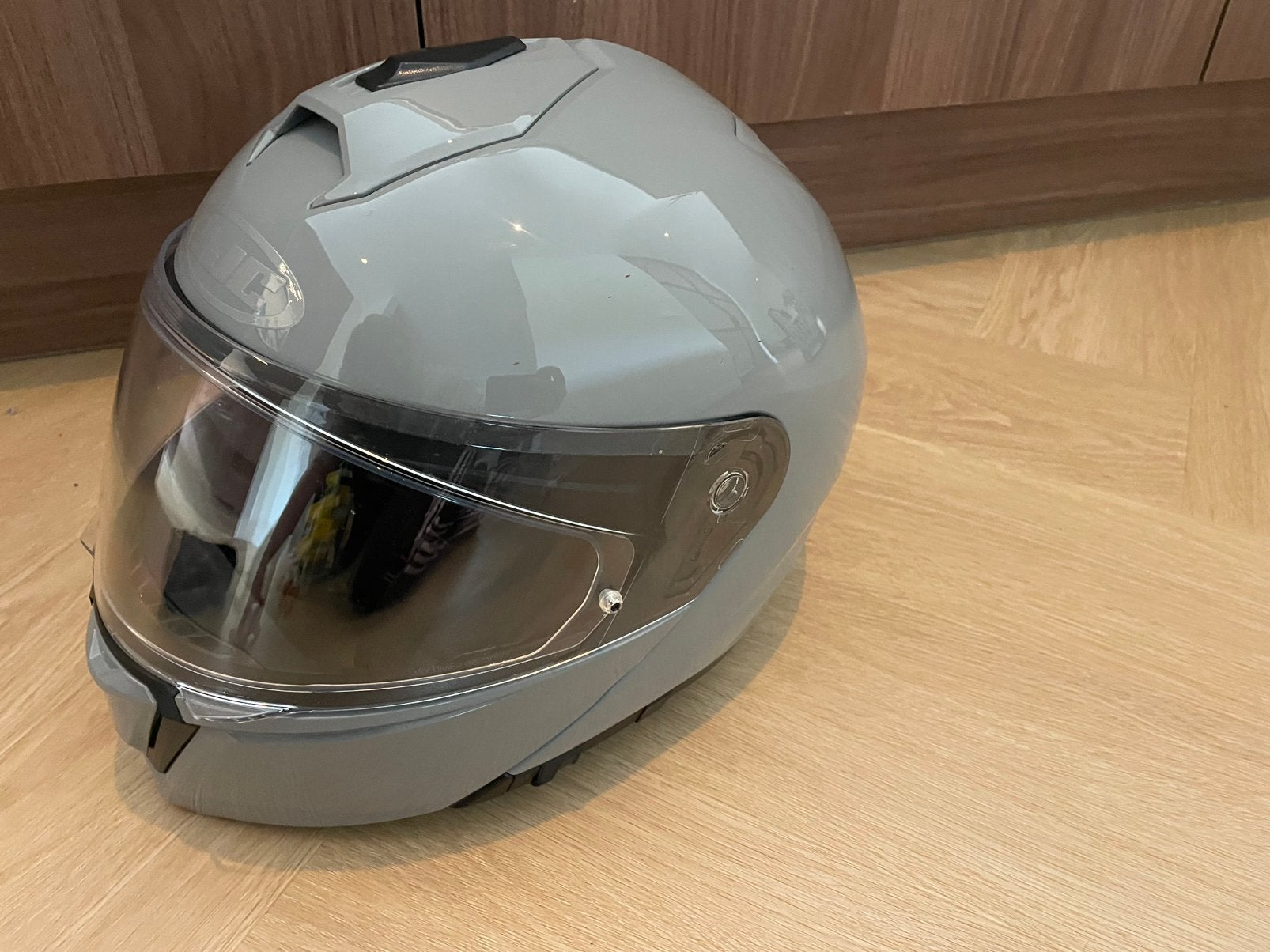 Motorhelm HJC I90 NARDO Grijs XL, Motoren, Kleding | Motorhelmen, Ophalen, Integraalhelm, Tweedehands, XL