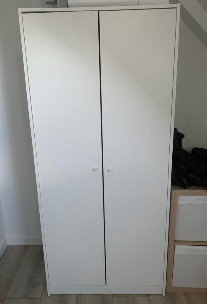 White wardrobe 2 doors (IKEA), Ophalen, Gebruikt, 50 tot 100 cm, Wooden, ikea