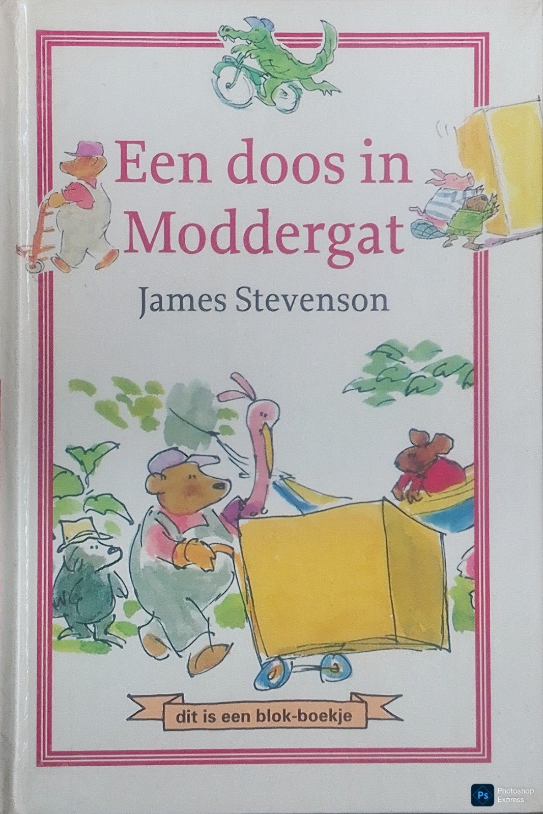 Een Doos In Moddergat, Gelezen, Ophalen of Verzenden, James Stevenson., Fictie algemeen