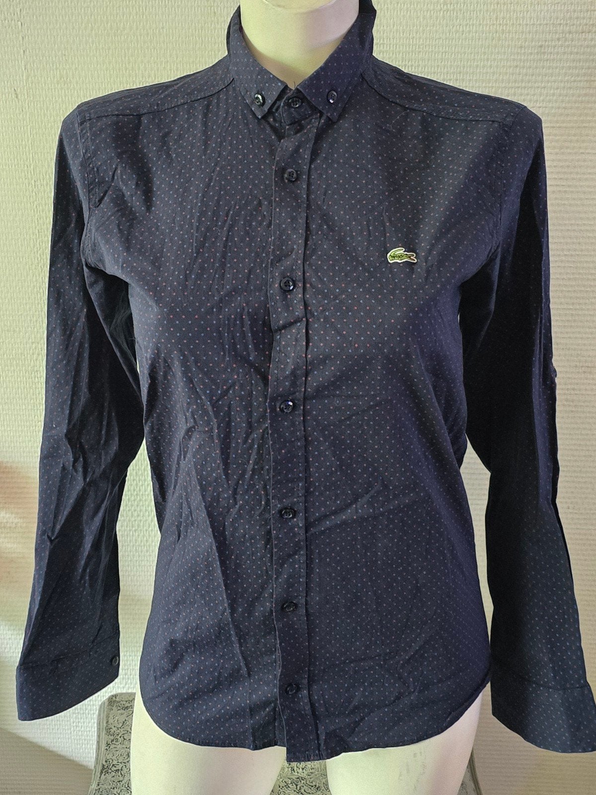 Lacoste heren overhemd met stippen maat S, Kleding | Heren, Overhemden, Blauw, Halswijdte 38 (S) of kleiner, Lacoste, Ophalen of Verzenden