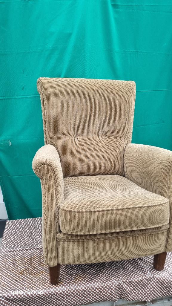 Hand gemaakte FAUTEUIL, Huis en Inrichting, Fauteuils, Ophalen, GEMAK, 75 tot 100 cm, Zo goed als nieuw