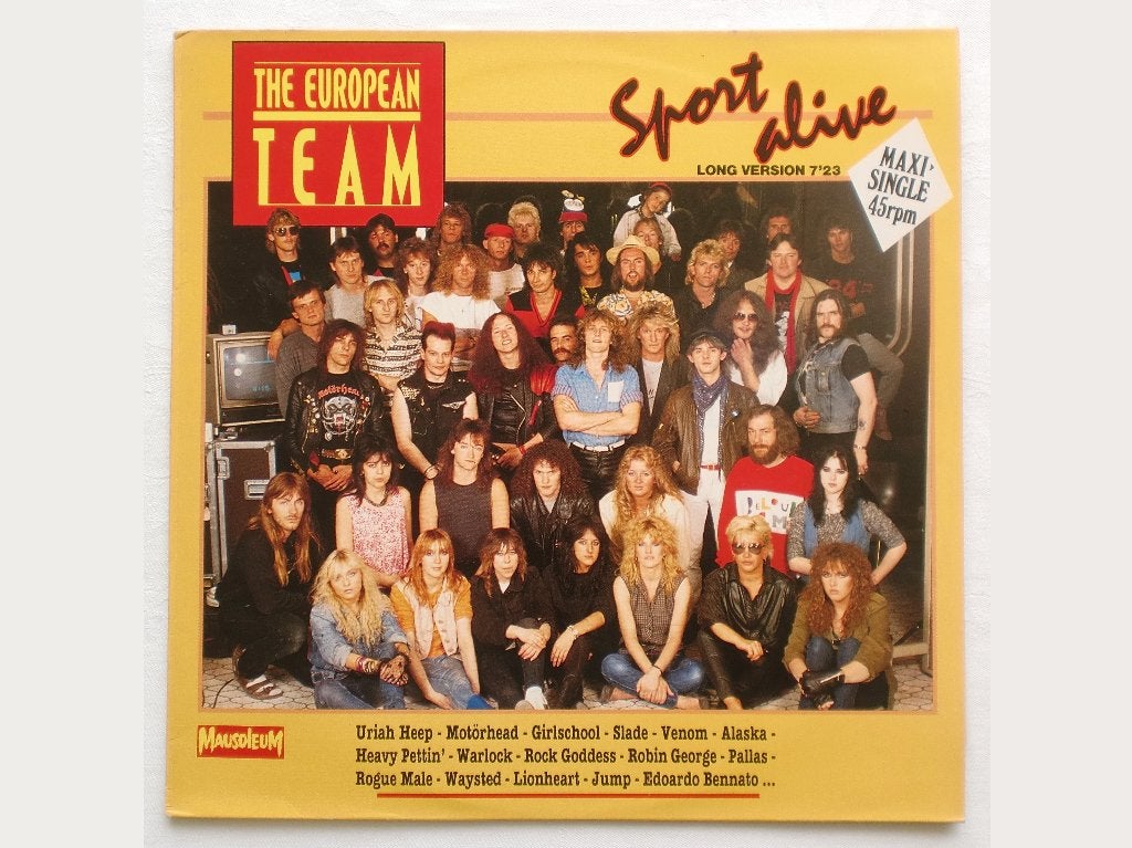 The European Team - Sport Alive (12” Maxi) Motörhead, Slade, Fotohoes, Ophalen of Verzenden, Zo goed als nieuw, 12 inch