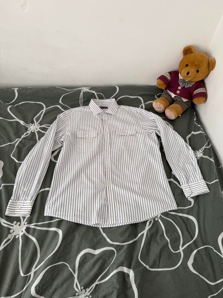 Nieuw Ralph Lauren Purple Label overhemd, Ophalen of Verzenden, Zo goed als nieuw, Wit, Halswijdte 43/44 (XL)