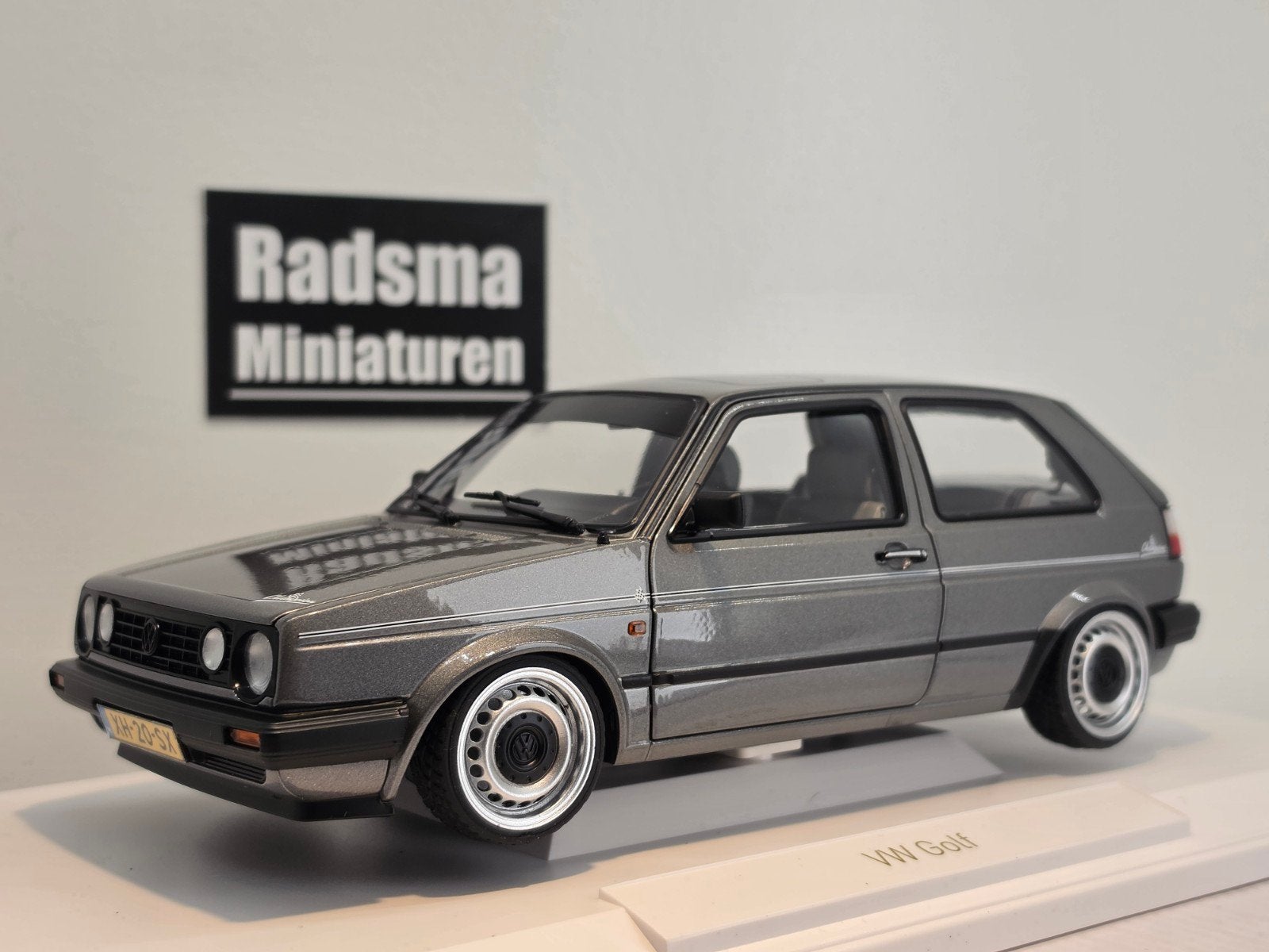 Vw Golf Mk2 - verlaagd/T5staal/NL - 1:18 Norev Custom Radsma, Auto, Norev, Ophalen of Verzenden, Zo goed als nieuw