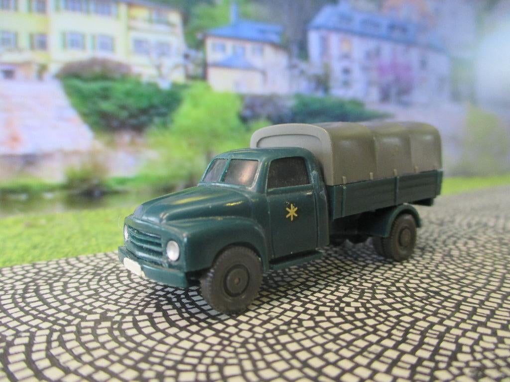 1952 - 1960 Opel Blitz 1,75 ton - Wiking 107-1-1 POLIZEI, Ophalen of Verzenden, Gebruikt, Bus of Vrachtwagen, Wiking