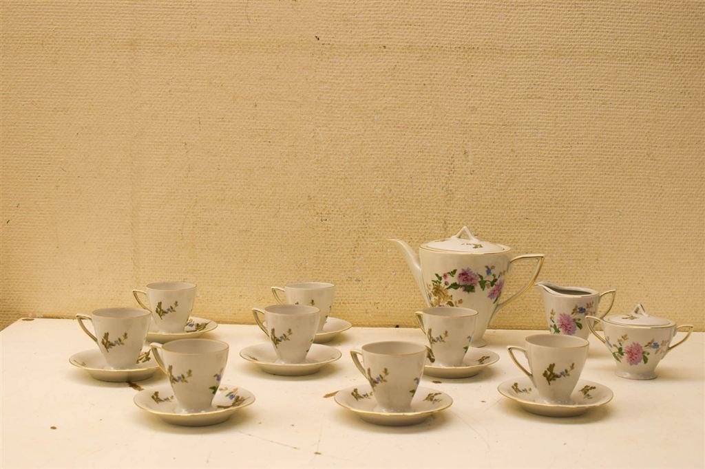 21 delig Jarolina Koffie servies 50192, Gebruikt, Ophalen of Verzenden, Bord(en), Overige stijlen
