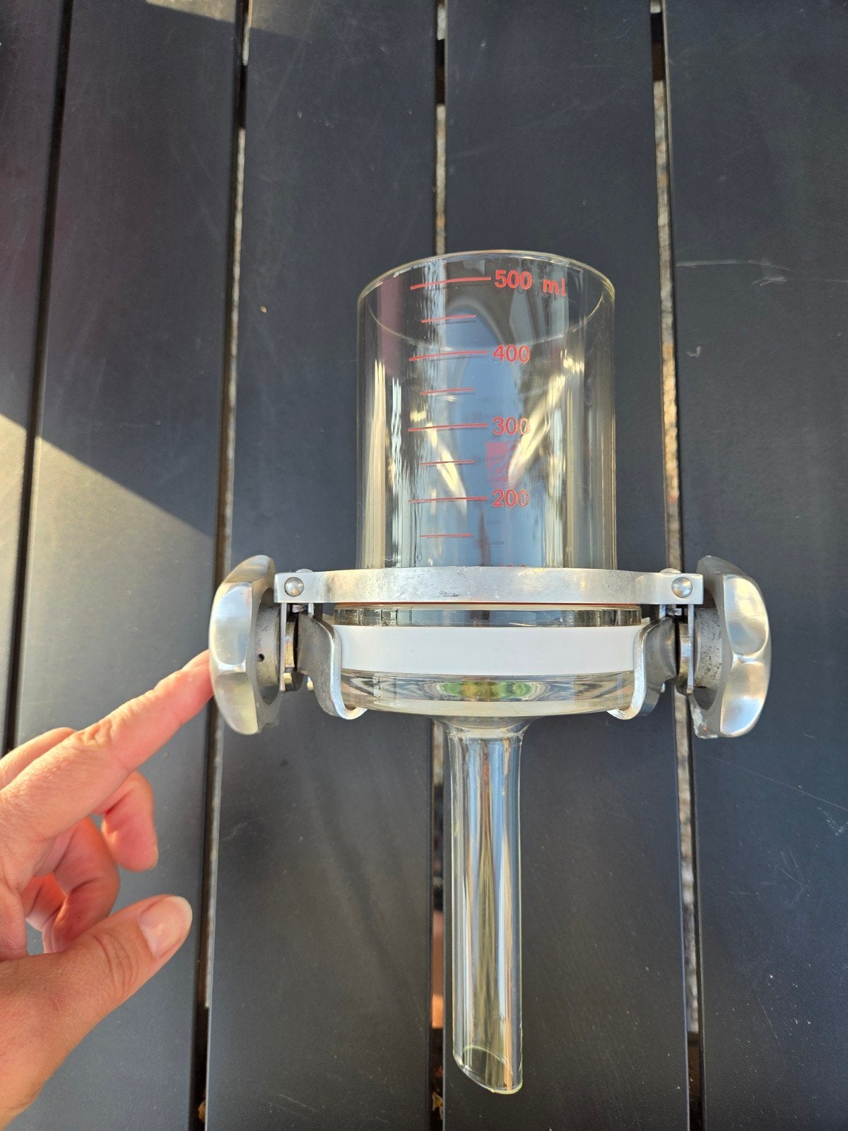 S&S Glazen Filtratieapparaat 500 ml voor destilleren, Ophalen, Zo goed als nieuw