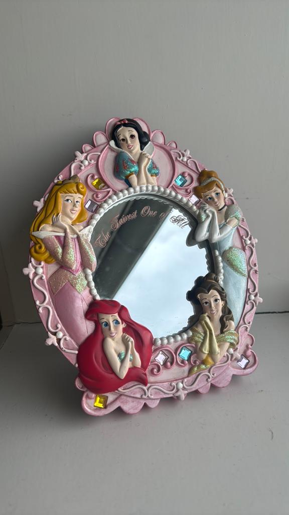 Disney spiegel prinsessen, Verzamelen, Disney, Ophalen of Verzenden, Assepoester of Belle, Gebruikt, Beeldje of Figuurtje