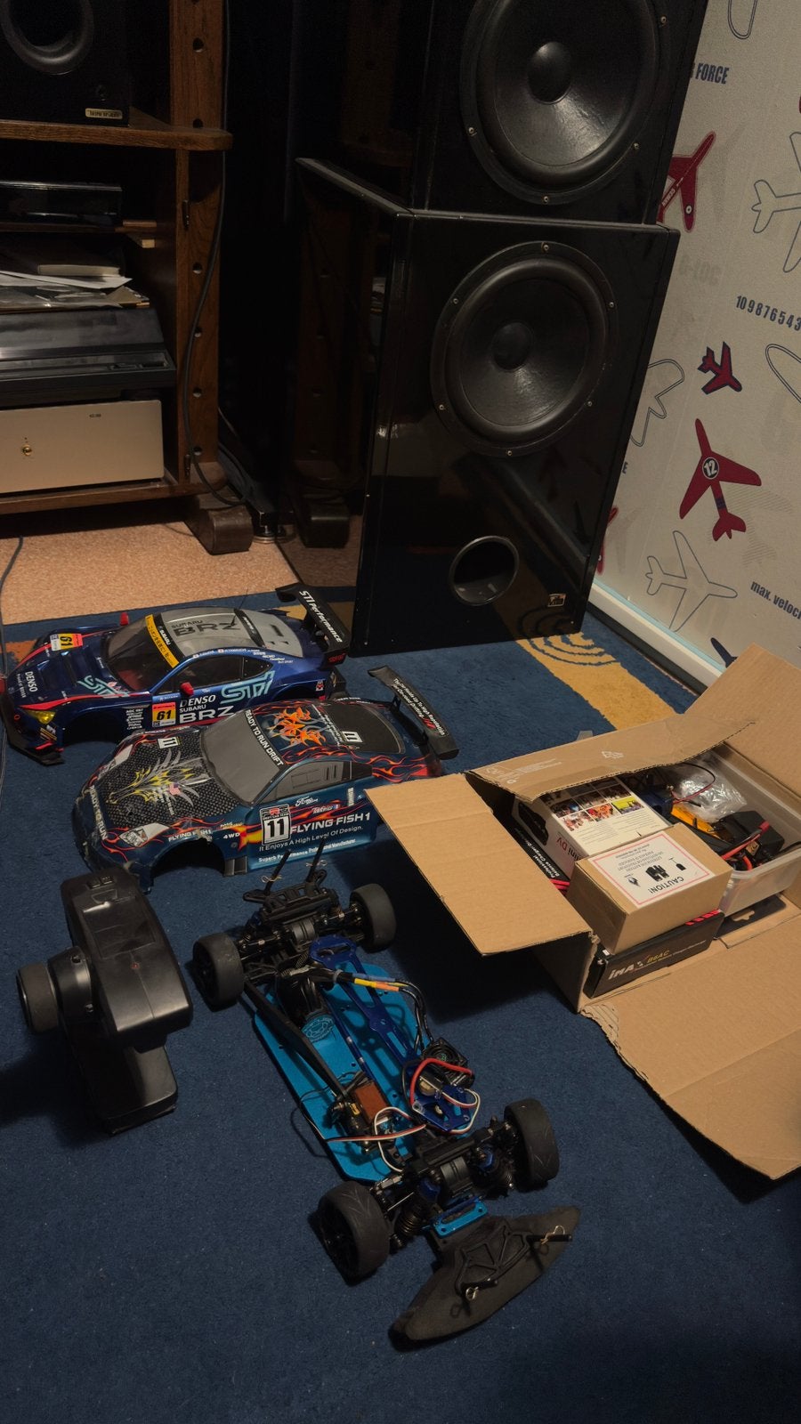 Himoto rc auto met veel onderdelen en reserve body, Ophalen, Zo goed als nieuw, Elektro, Auto onroad
