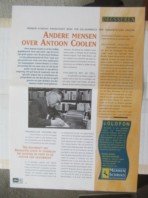 Andere Mensen Over Antoon Coolen - Mennen Schriks, Boeken, Gaston Remery, Ophalen of Verzenden, Zo goed als nieuw, Nederland