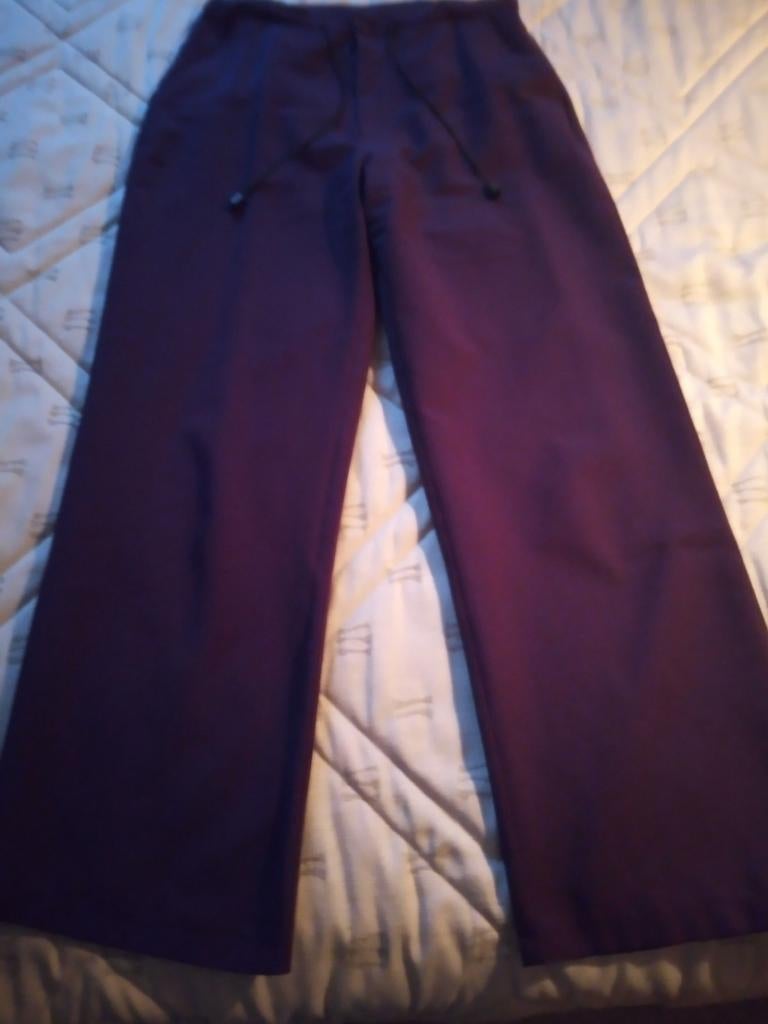Nette Dames Broek Pantalon gladde stof maat 42 ZGAN !!!, Ophalen of Verzenden, Zo goed als nieuw, Maat 42/44 (L), Lang