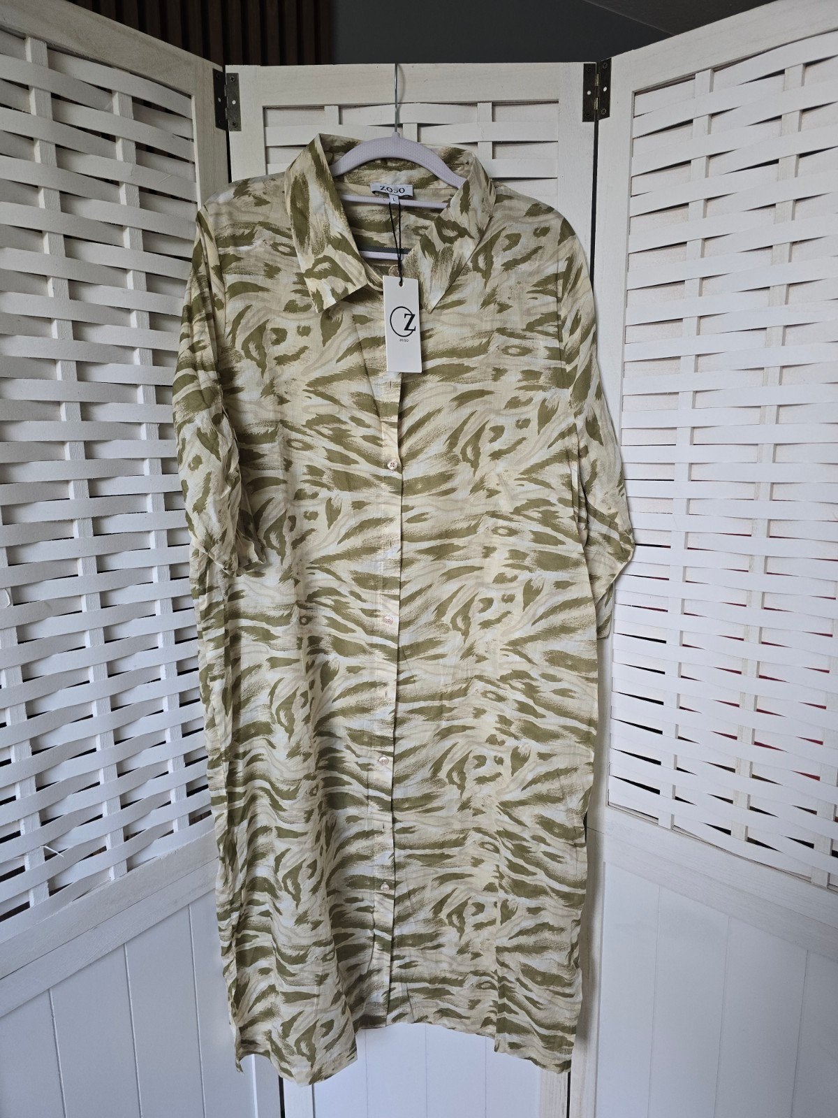 Nieuw zoso jurk blouse kaki L, Ophalen of Verzenden, Nieuw, Groen, Boven de knie