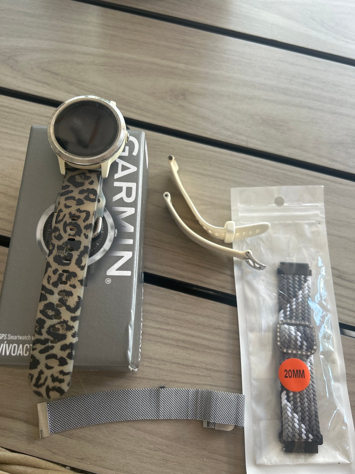 Garmin Vivoactive 3 GPS Smartwatch met extra bandjes, Sieraden, Tassen en Uiterlijk, Ophalen of Verzenden, Waterdicht, Afstand