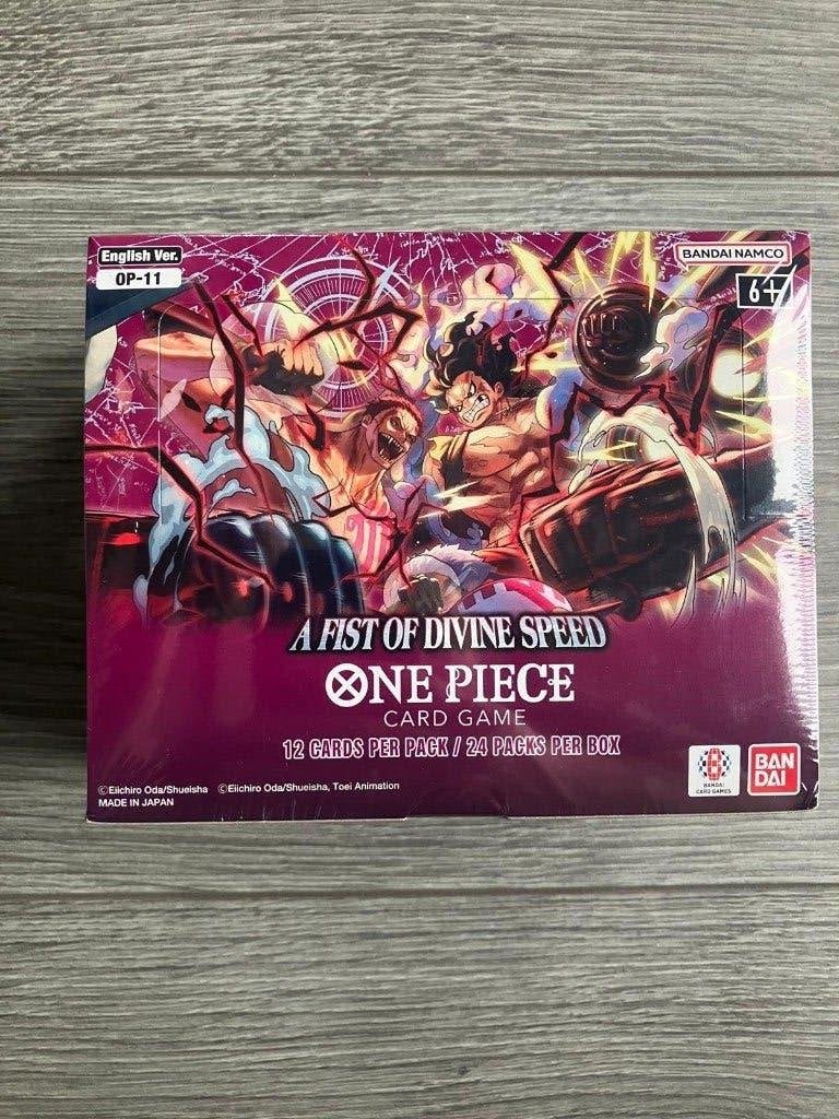 One Piece: OP11 A Fist of Divine Speed (Sealed), Ophalen of Verzenden, Zo goed als nieuw, Boosterbox, Foil