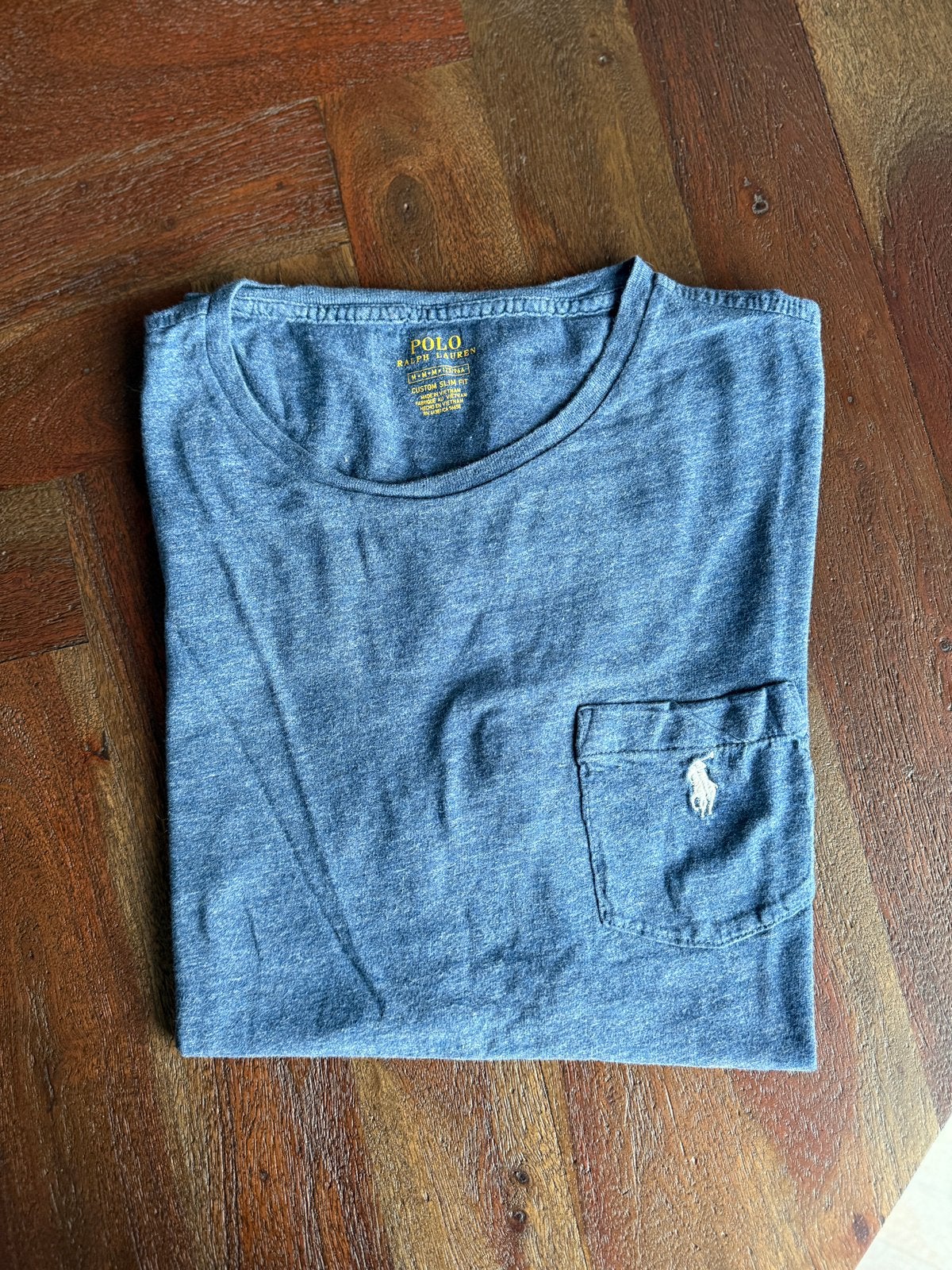 Blauw heren polo ralph lauren shirt met wit logo maat M, Ophalen of Verzenden, Nieuw, Maat 48/50 (M), Blauw