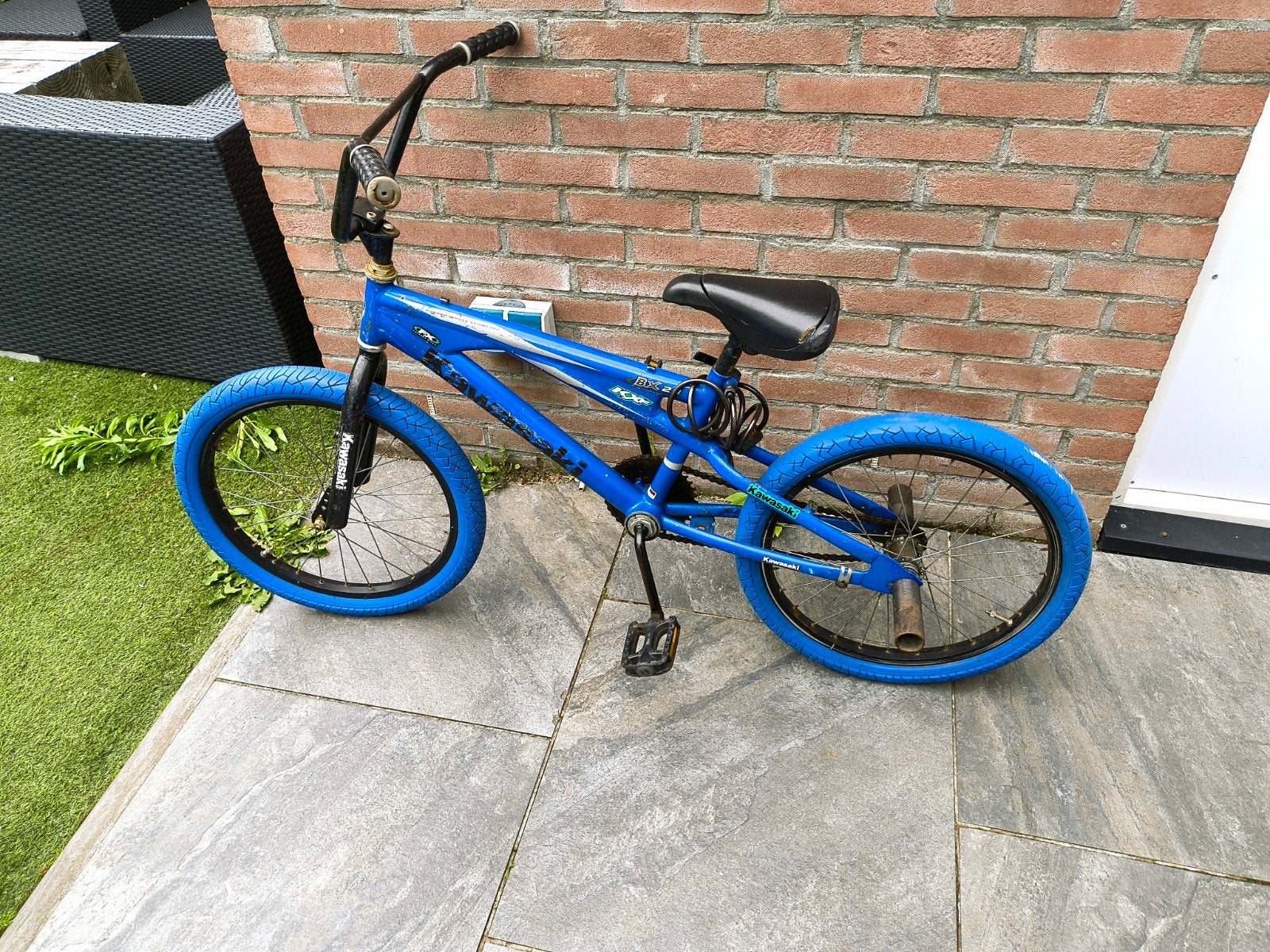 Kawasaki BMX Fiets - Blauw. Gebruikt., Fietsen en Brommers, Gebruikt, Staal, Velgrem, 20 tot 24 inch