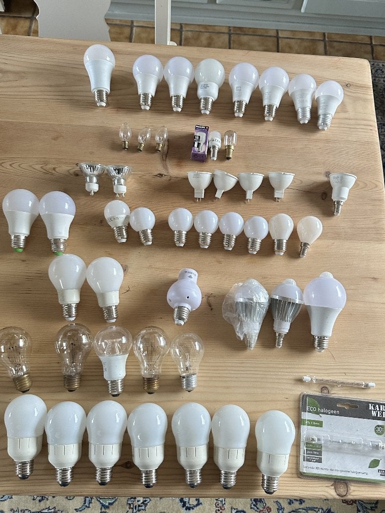 50x losse lampen, verschillende types, Niet eerder gebruikt, Huis en Inrichting, Lampen | Losse lampen, Ophalen of Verzenden, Nieuw