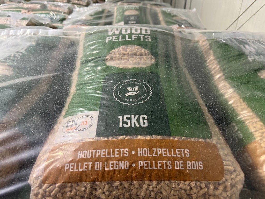 Agriselect houtpellets, naaldhout ENplus a1, witte pellets, Tuin en Terras, Haardhout, Minder dan 3 m³, Ophalen, Overige houtsoorten